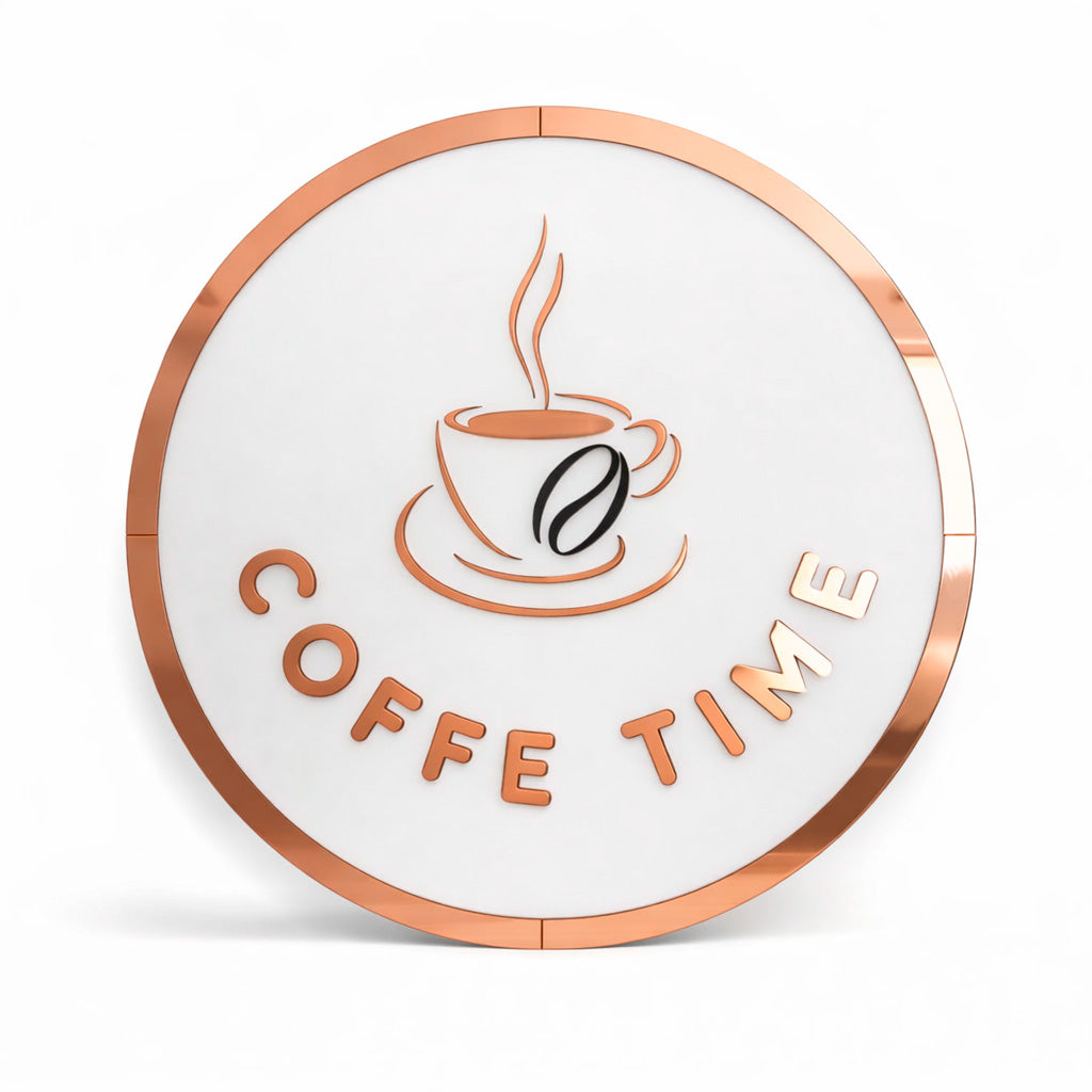 Placa redonda em acrílico