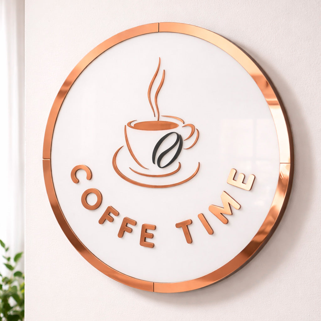 Placa redonda em acrílico