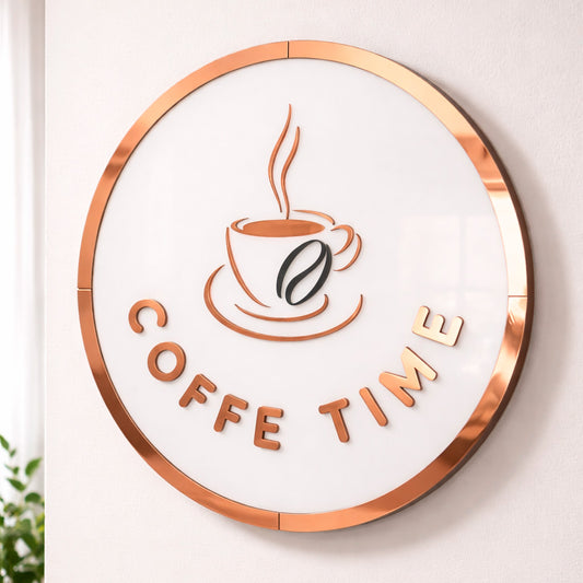 Placa redonda em acrílico