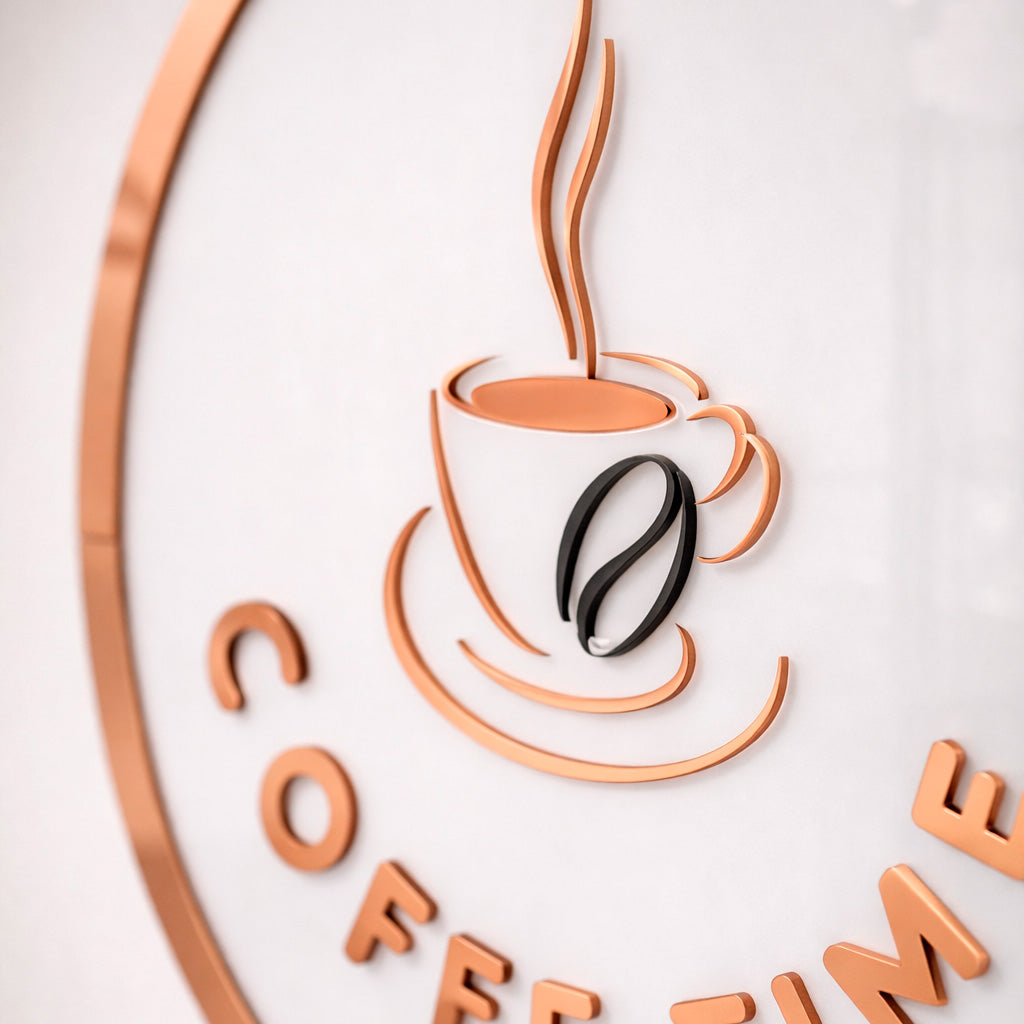 Placa redonda em acrílico