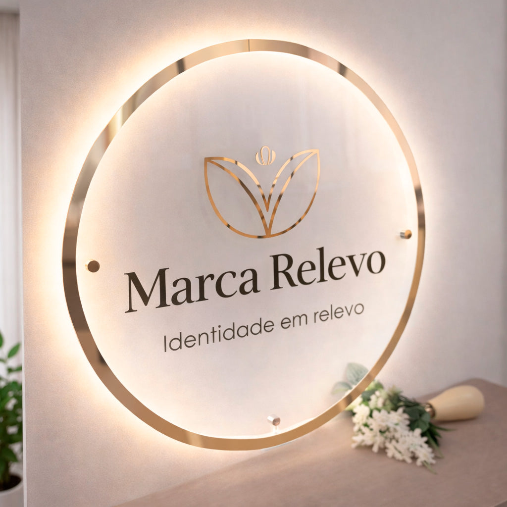 Placa Redonda com Led