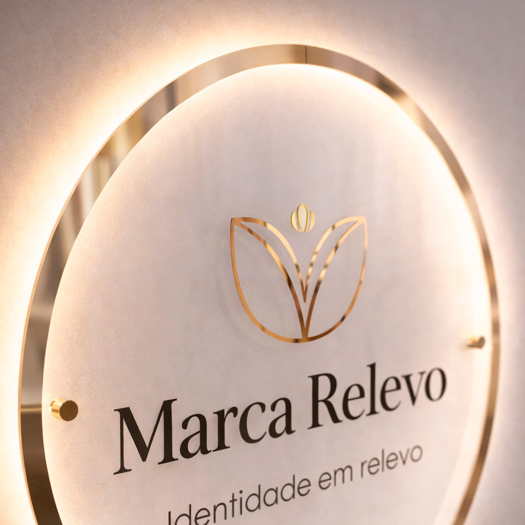 Placa Redonda com Led