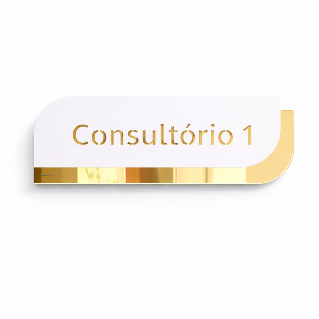 Placa sinalização em acrílico